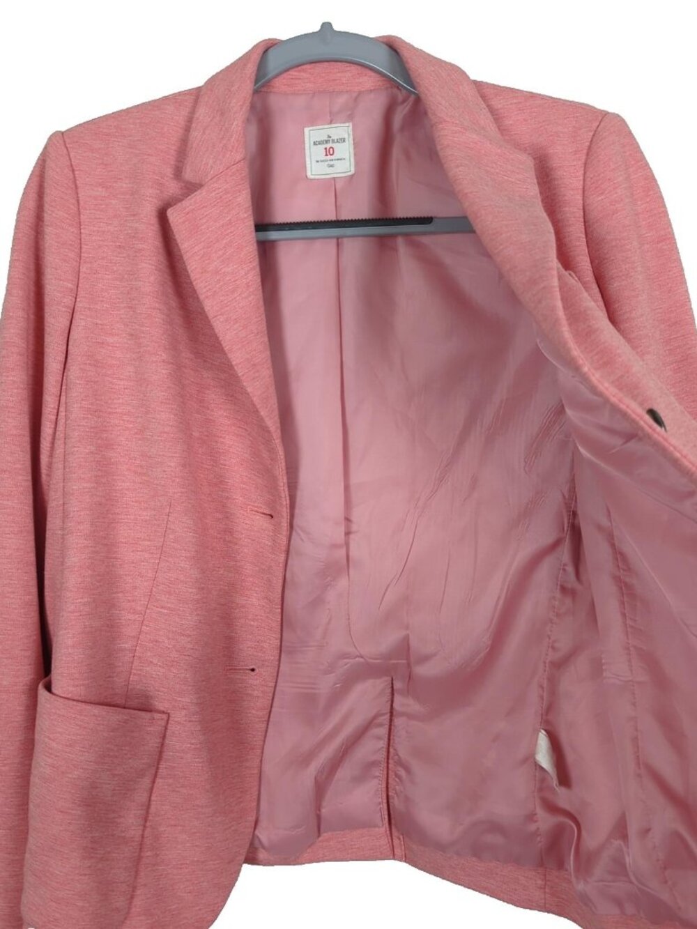 Gap Blazer Womens 10 Pink Heather Classic Academy Two Button Lined Jacket - Picture 4 of 14